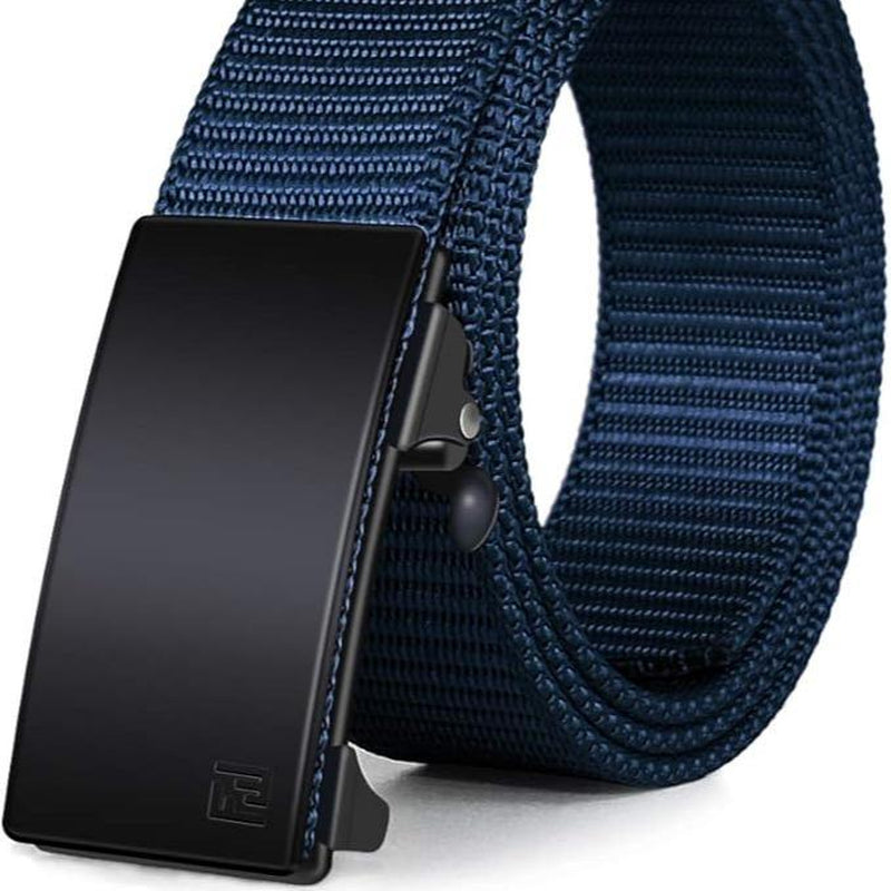 【Official Specials】Fairwin Men'S Ratchet Web Strap Micro-Adjust 1.25" Nylon Auto Buckle Sleek Golf & Casual Style Trendy Must-Have Belts Modern Synthetic Local Warehouse