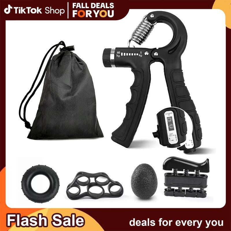 Grip Strength Trainer, Hand Grip Exerciser Strengthener with Adjustable Resistance 11-132 Lbs, Hand Exerciser for Muscle Building and Injury Recovery