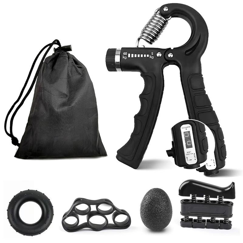 Grip Strength Trainer, Hand Grip Exerciser Strengthener with Adjustable Resistance 11-132 Lbs, Hand Exerciser for Muscle Building and Injury Recovery