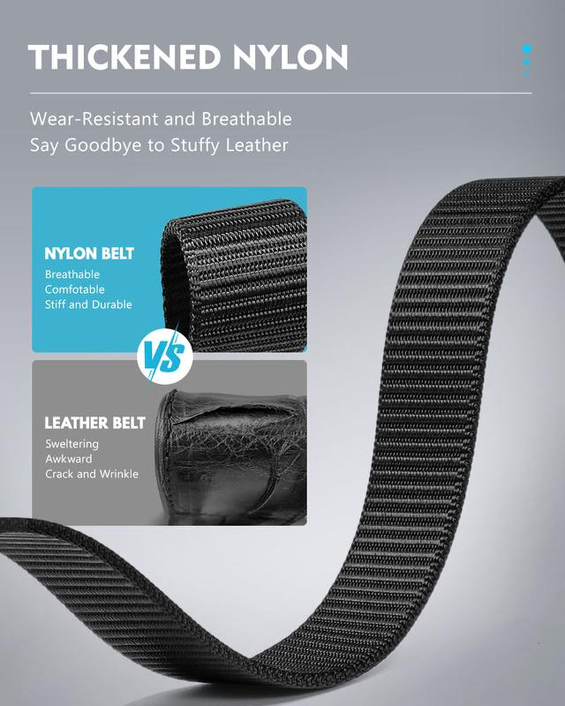 【Official Specials】Fairwin Men'S Ratchet Web Strap Micro-Adjust 1.25" Nylon Auto Buckle Sleek Golf & Casual Style Trendy Must-Have Belts Modern Synthetic Local Warehouse